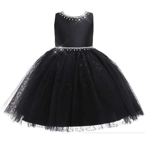 NEW Beautiful Sparkling Bling Rhinestone Sequins Flower Girl Baby Birthd… - Picture 14 of 16